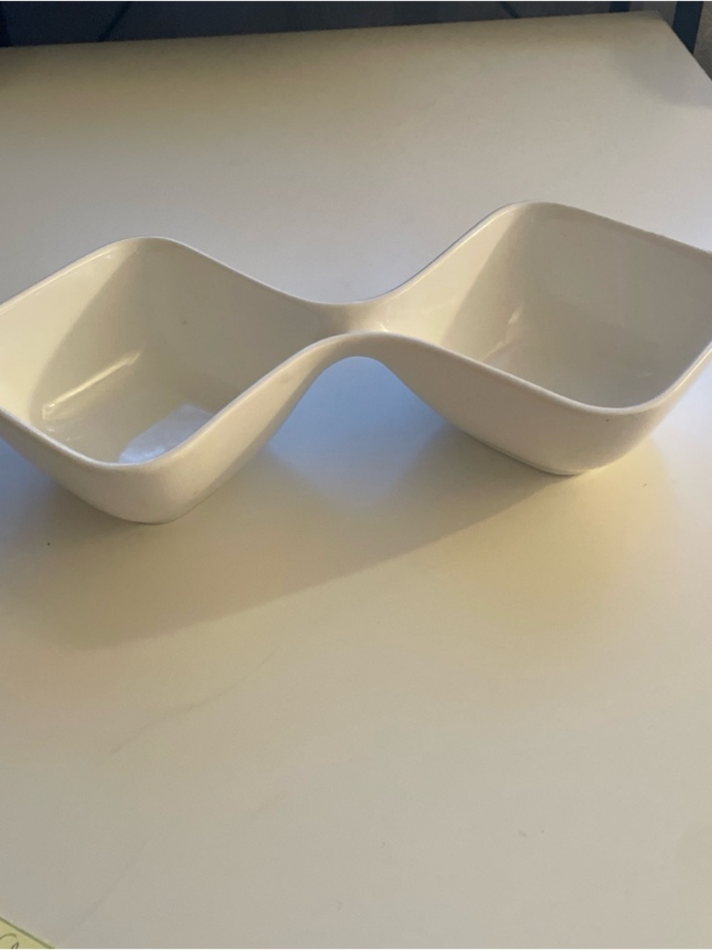10 Strawberry Street Diamond White 2-Sided Serving Dish 12 Inches By 5.5 Inches